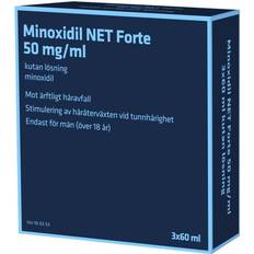 Minoxidil 50mg 3 st Minoxidil NET Forte 50mg/ml 60ml 3 st