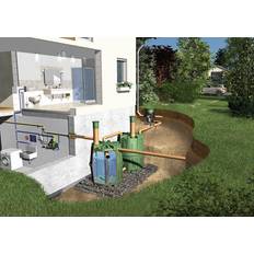 Grün Regenwassertonnen 4Rain Regenwasser Erdtank Komplettpaket Haus Herkules 3.200