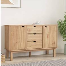 Brown Sideboards vidaXL OTTA 113.5x43x73 Pine Sideboard