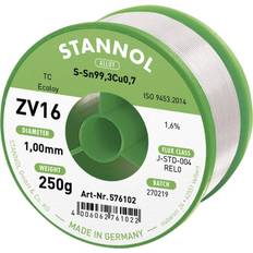 ZV16 Loddetin, blyfri Blyfri Sn99,3Cu0,7 250 g 1 mm