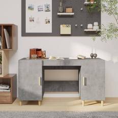 vidaXL Concrete Writing Desk