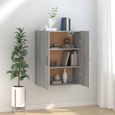 vidaXL Colgante Madera Ingeniería Gris 69,5 x 34 x 90 cm Armario de Pared