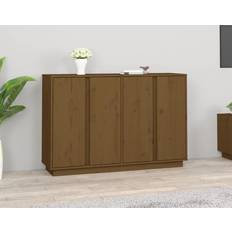 vidaXL 120x35x80 fyrretræ gyldenbrun Skænk