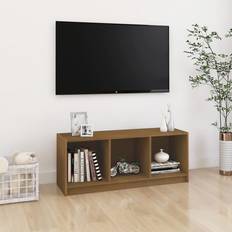 vidaXL Massivt Fyrretræ TV-Skab 104 x 33 x 41 cm TV-bord
