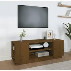 vidaXL Massivt Fyrretræ 110 x 35 x 40,5 cm TV-bord