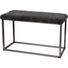 Skinnwille Palle L Grå 80 x 35 cm Skammel