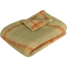 Hübsch Grid Throw Blanket 140x200 cm Light Green-Orange Blankets Orange, Green (200x140cm)