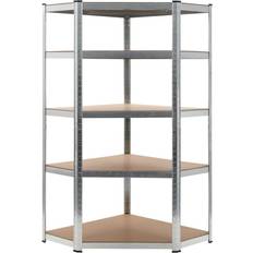 Étagères vente vidaXL Etagère d'angle À 5 Niveaux Organiseur Meuble de Rangement Étagère 90x180cm