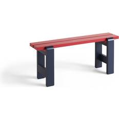 Red Benches Hay Red Blue Pinewood Weekday Duo 111 Steel 111 cm x 45 cm Settee Bench