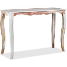 Marrón Mesas Consola vidaXL De Madera Maciza De Sheesham 110x40x76 cm Mesa Consola