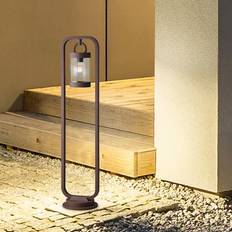Éclairages sur Poteau Trio Lighting Potelet Sambesi Rouille 1x28w E27 H100 - Marron Bois Bronze Borne de protection