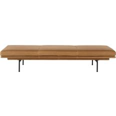 Muuto Outline Daybed Black/ Leather/Cognac Canapé 200cm