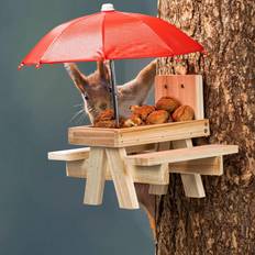 Ekorrmatare HI Squirrel Feeder with Umbrella Beige