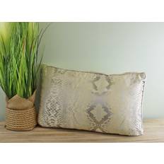 Geko Rectangular Scatter Cushion, Snake Print Complete Decoration Pillows Silver