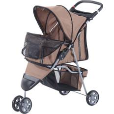 Pawhut Hundebuggy Netzgitter 75 97 LxBxH Hundewagen Hunde Stroller Pet 3 Rollen