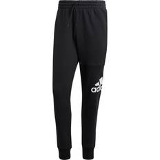 M Pantalons Adidas Essentials French Terry Tapered Cuff Logo Joggers - Black Male