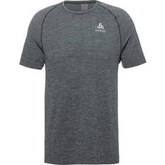 Grau - Laufen Basisschicht-Oberteile Odlo Laufshirt ESSENTIAL