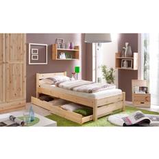 Betten & Matratzen TICAA Massivholz Einzelbett Bora Bettrahmen