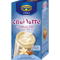 Glutenfrei Nahrungsmittel Krüger Chai Latte classic India Vanille-Zimt 250g 10Stk.