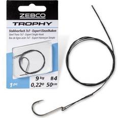 Zebco Trophy Stahlvorfach 7x7 Expert Einzelhaken L: 60cm 12kg