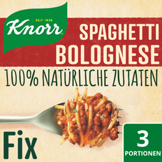 Saucen reduziert Knorr Fix Würzmischung Spaghetti Bolognese leckeres Nudelgericht Zutaten