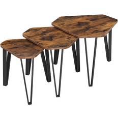 Noir Tables de chevet Vasagle 3 Tables Gigognes Table de chevet