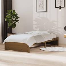 vidaXL Bedframe Massief Hout Honingbruin 90x190 cm