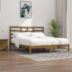 vidaXL Bed Frame Honey Brown
