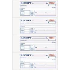 Red Receipt Rolls Tops 46806 Money Rent Receipt Books, 7-1/4 Two-Part