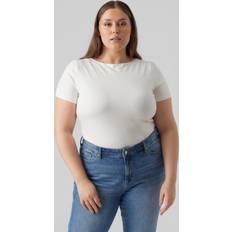 Vero Moda Curve Schneewittchen T-shirt Damen - Weiß