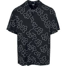Viskos Skjortor Urban Classics Viscose AOP Resort Shirt Kortärmad tröja Herr svart