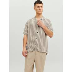 Jack & Jones Hemd 12220423 Beige Relaxed Fit