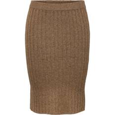 Pieces Pccava Rib Hw Knit Skirt Noos - Fossil