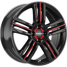 Ronal R57 mcr Jetblack red spoke 7.5x18 5x114.3 ET45