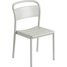 Muuto Sillas Muuto Acero Linear Steel Side Chair Grey RAL 7044 Silla de Cocina