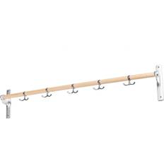 Beige Hat Shelves Essem Design Nostalgi Hook Rack Birch Aluminium Stand Hat Shelf