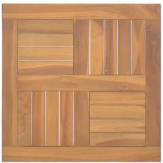 vidaXL Tavolo Quadrato 50x50x2,5 cm Legno Massello di Teak Piano 50x50cm