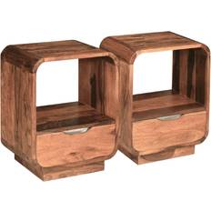 vidaXL Con Cassetto In Legno Massello Di Sheesham 40x30x50 cm Comodino