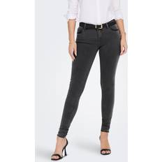Only Onlrain Normalhöga Skinny Fit-jeans Grå