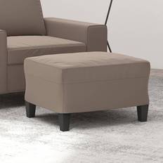 vidaXL mikrofiberstof gråbrun Fodskammel