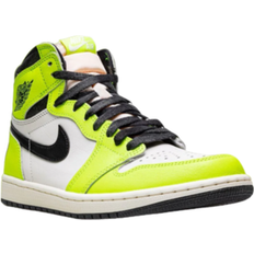 Women - Yellow Shoes Nike Air Jordan 1 - Volt/Black/Sail