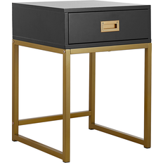 Beliani LARGO Bijzettafel Zwart MDF