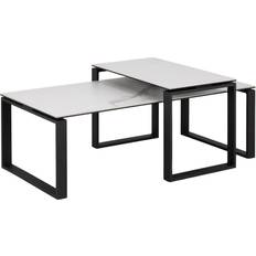 Glas - Rektangulära Soffbord Actona Cynthia 115 x 69 cm Vit Soffbord