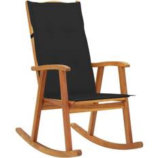 Rocking Chairs vidaXL with Cushions Brown Rocking Chair