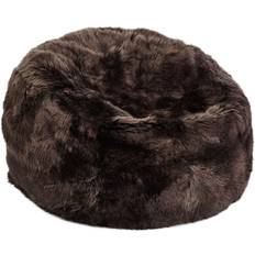 Marrone Poltrone sacco Natures Collection Long Wool Sheepskin Bean Bag 92 cm x 93 cm Poltrona sacco