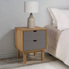 vidaXL Cabinet OTTA Brown&Grey Bedside Table