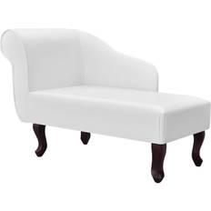 Loungestühle vidaXL Chaiselongue Weiß Kunstleder Loungestuhl