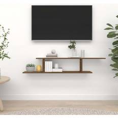 Benker vidaXL Wall-Mounted Shelf Brown TV-benk