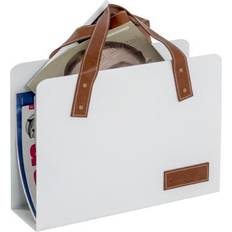 Marron Porte-revues Design Bag 38 cm Blanc Porte-revues