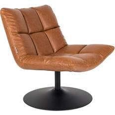 Leerlook Lounge Stoelen Dutchbone Fauteuil Bar PU Vintage Bruin